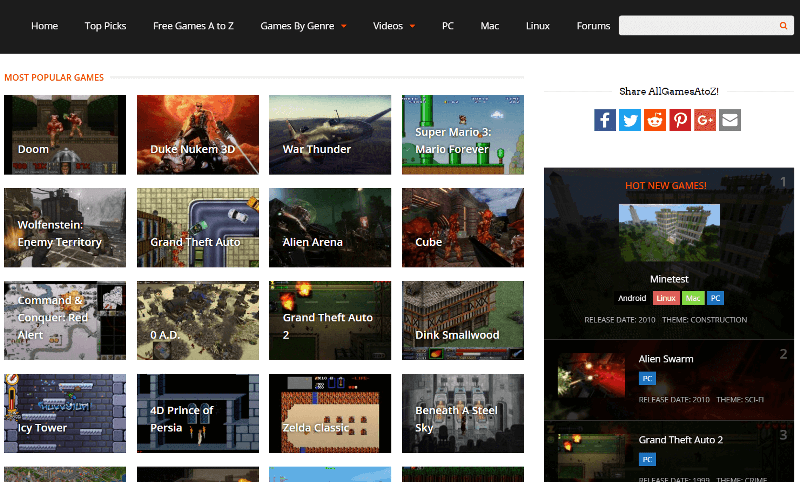 best website for free mac games